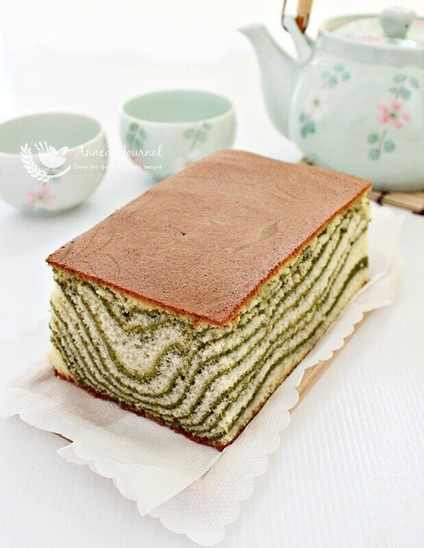 marble matcha castella cake 040