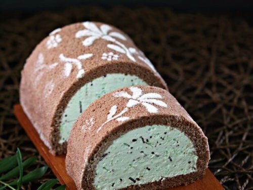 Chocolate Mint Ice Cream Roll 巧克力蒲荷冰淇淋蛋糕卷 Anncoo Journal